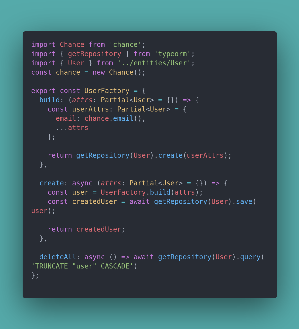 Typescript code