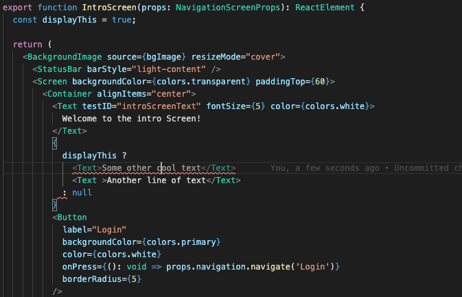 React code in Visual Studio Code