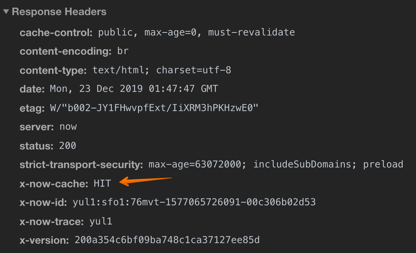 an example of the x-version header