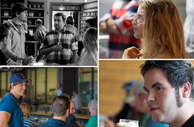 Collage with the echobind team networking