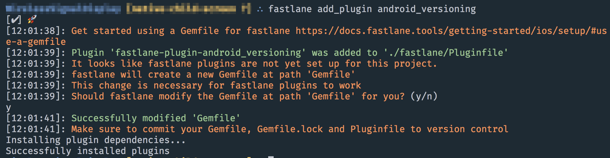 Terminal with install data