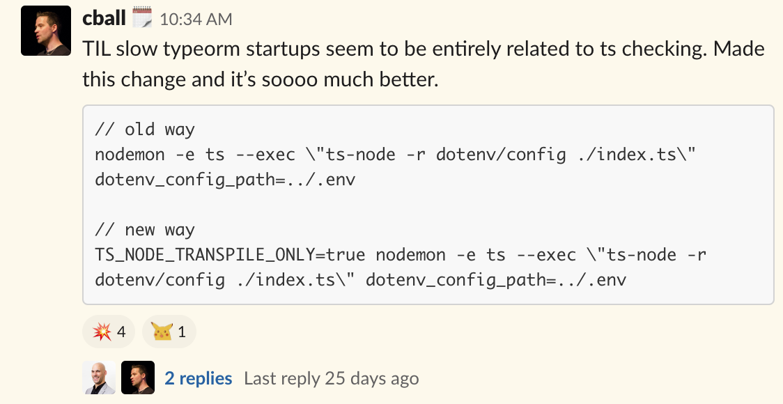 Today I learned tweet by CTO Chris Ball