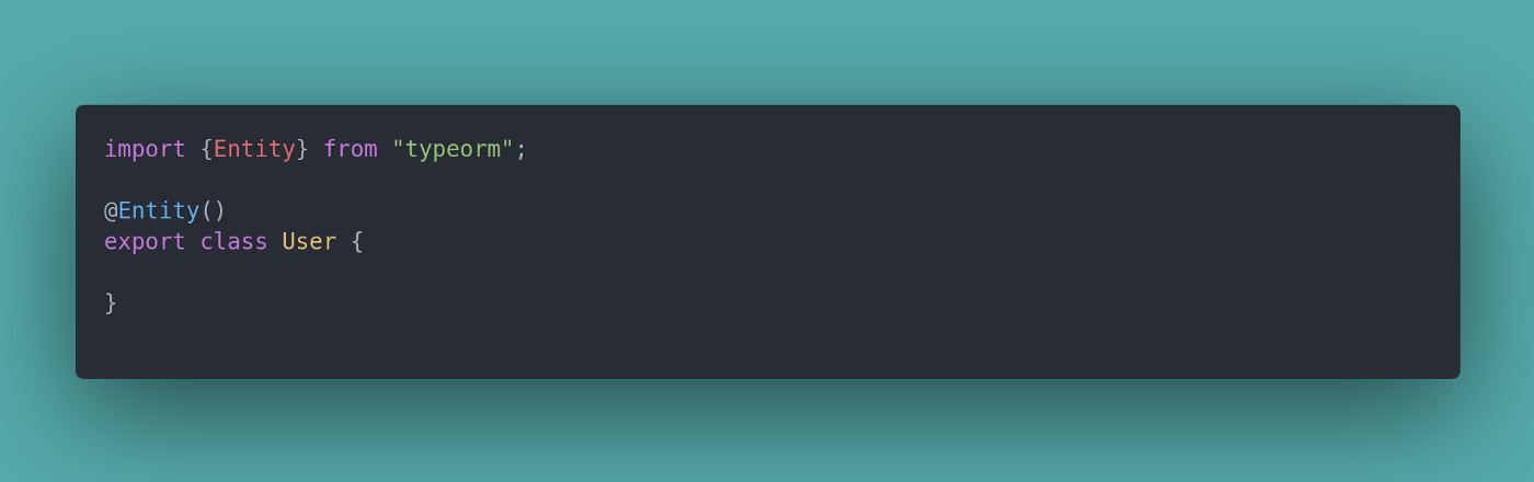 User typescript file