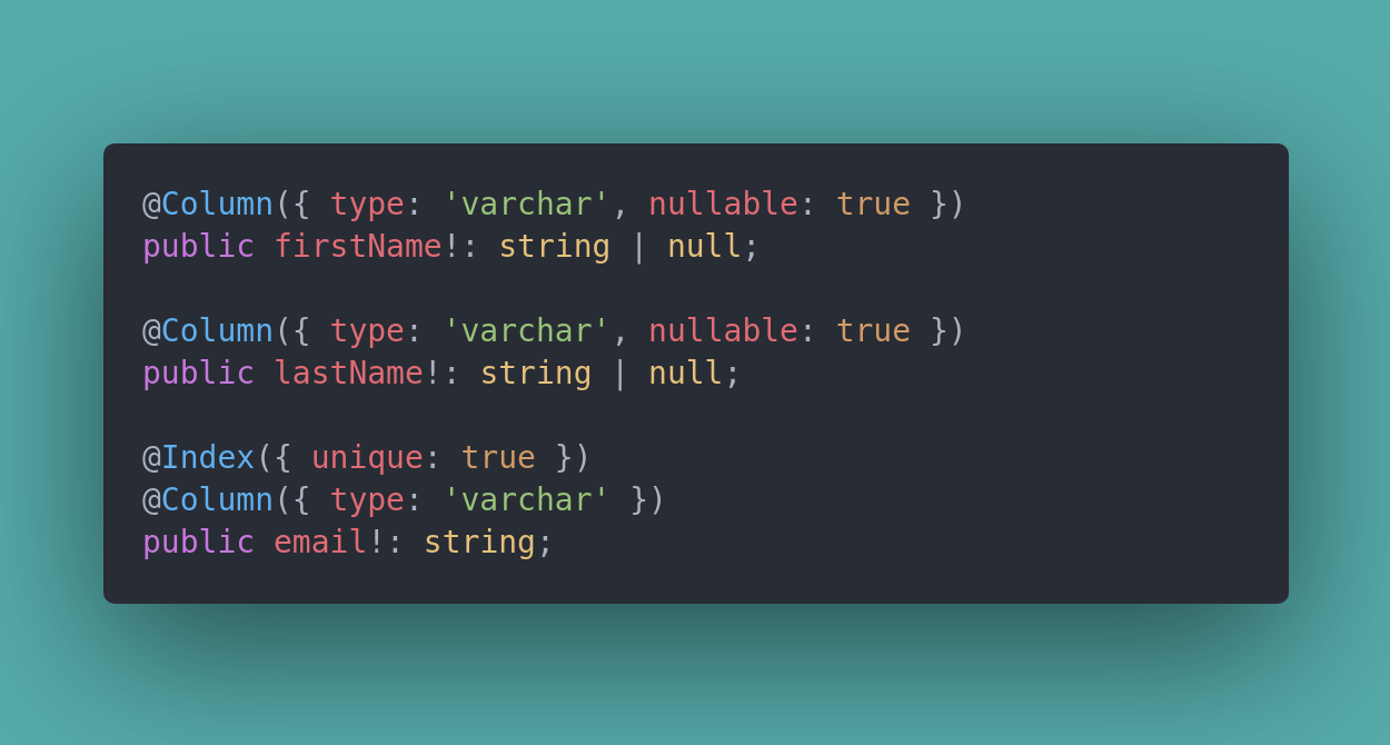 Typescript code