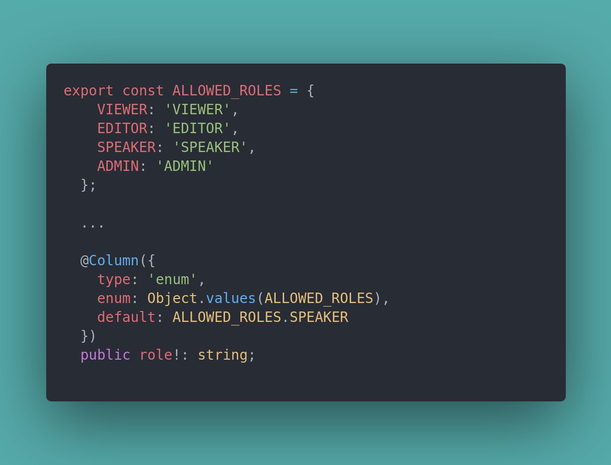 Typescript code