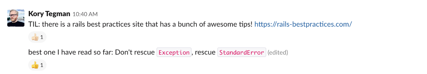 Tweet about Ruby on Rails