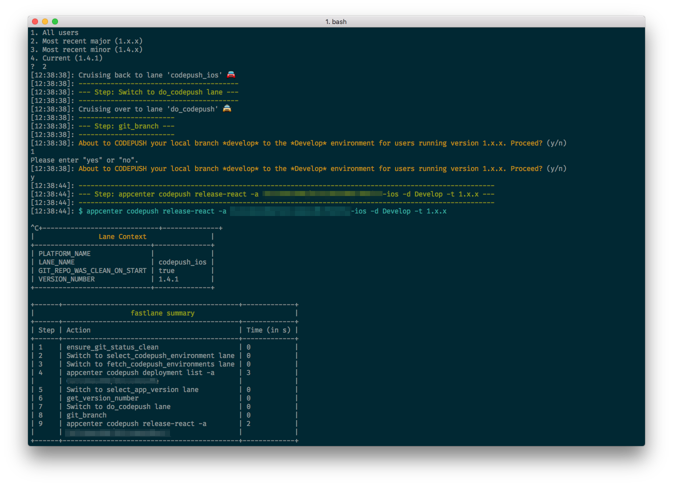 Code running in terminal