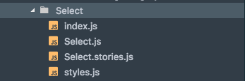 Select component with four files