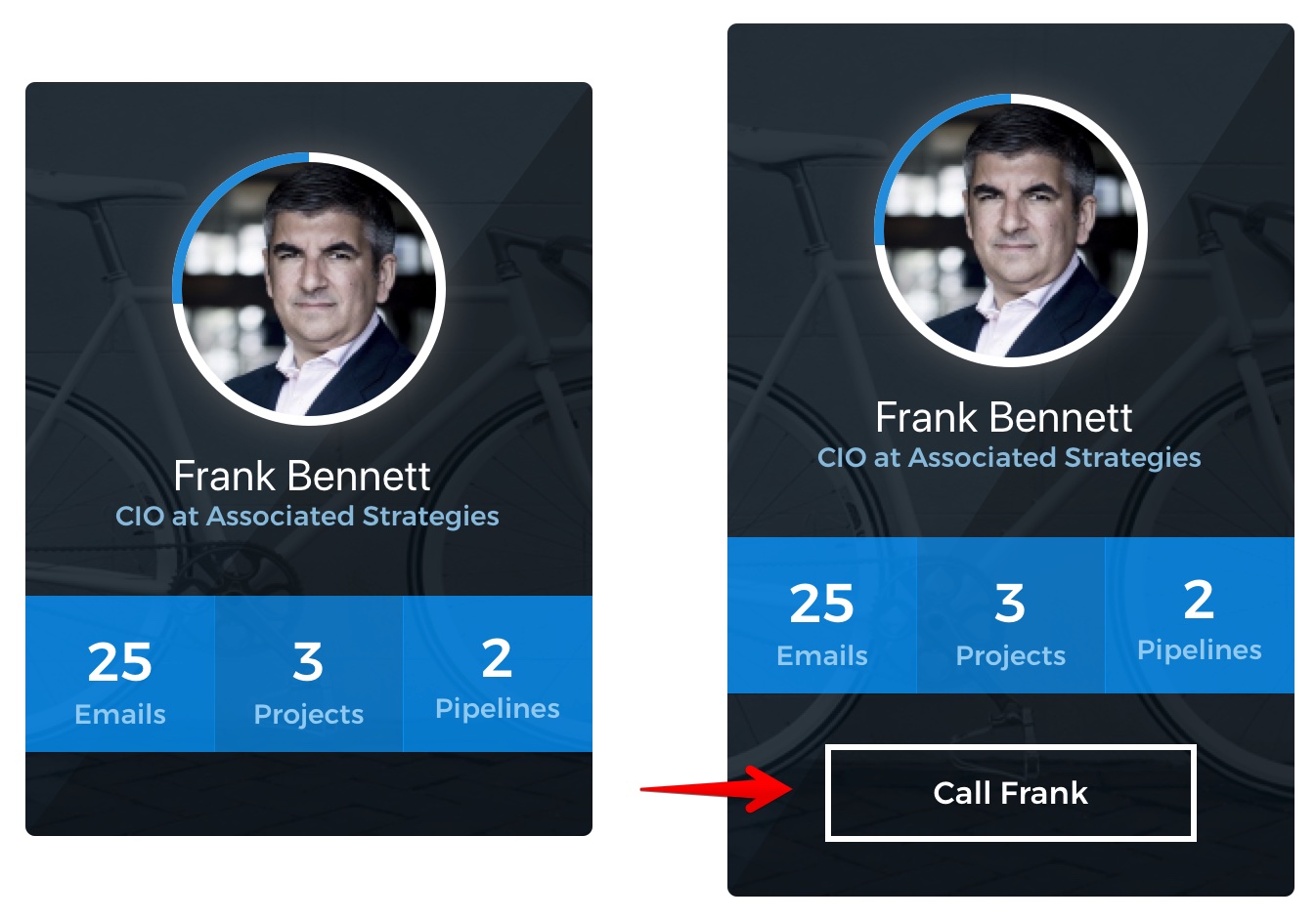User profile card