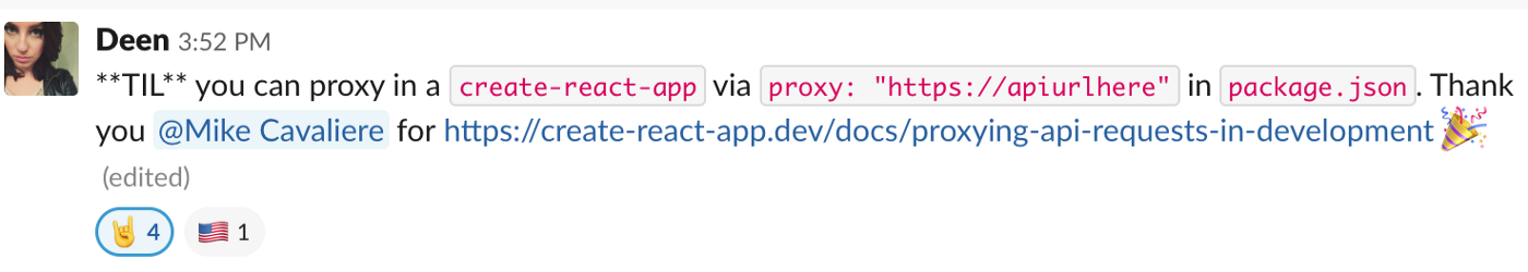 Tweet about React