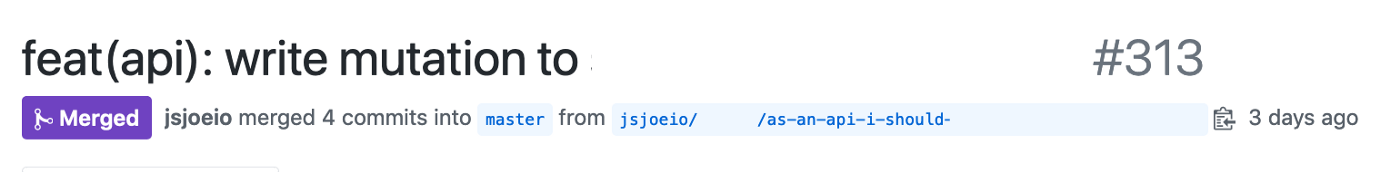 GitHub commit