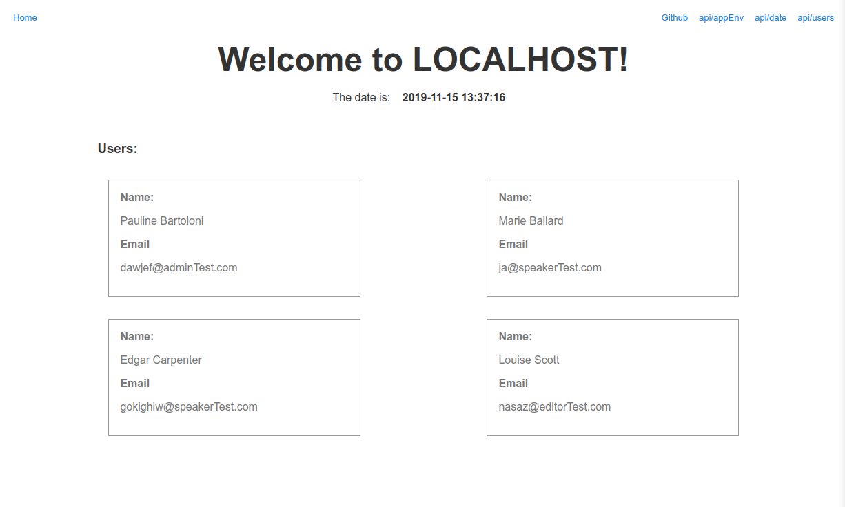 Homepage of new application