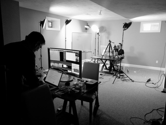 Our impromptu remote training studio