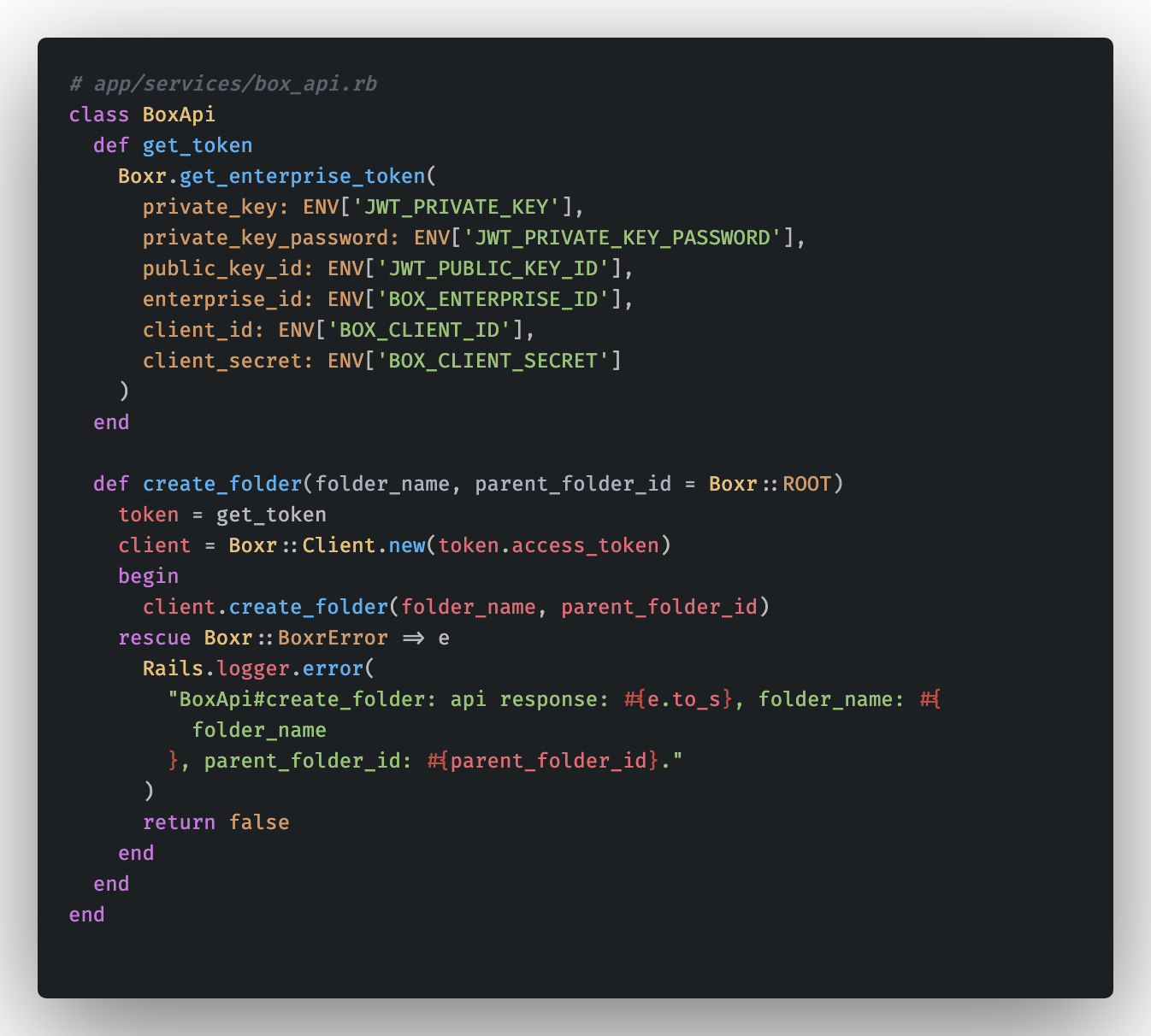 Ruby code