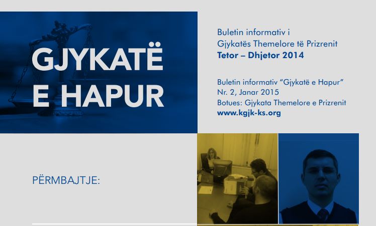 Numri i dytë i buletinit “Gjykatë e Hapur”