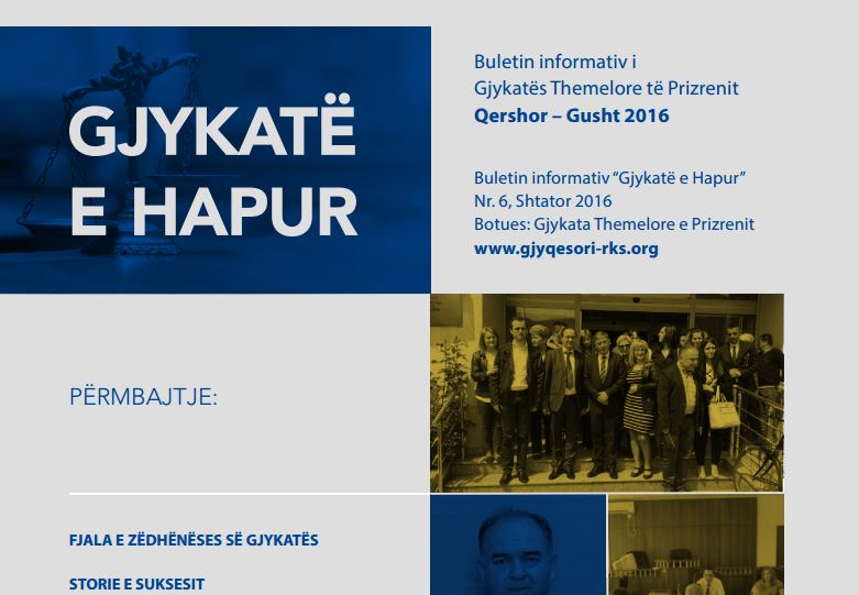 Numri i gjasht&euml; i buletinit "Gjykat&euml; e Hapur"