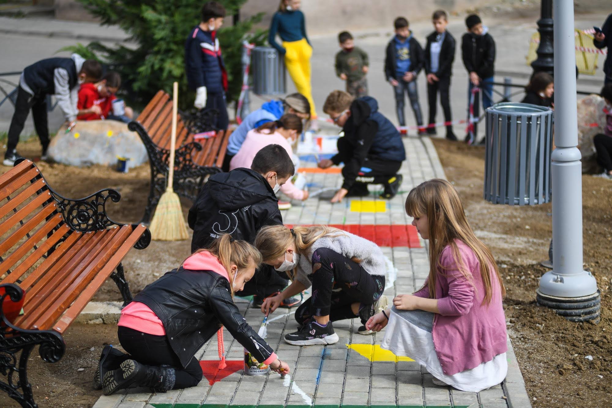 The inauguration of the park designed by the residents' own ideas