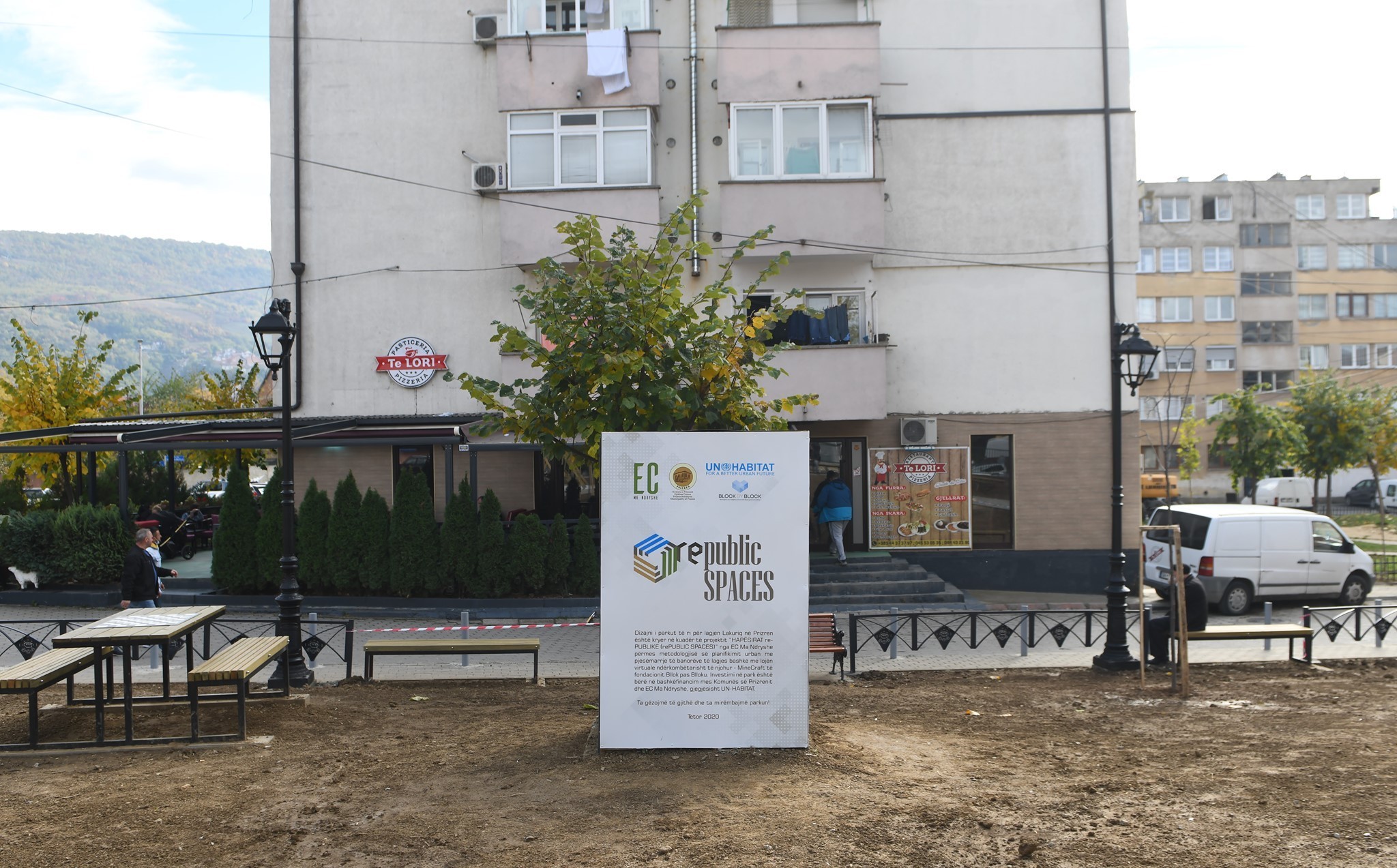 The inauguration of the park designed by the residents' own ideas