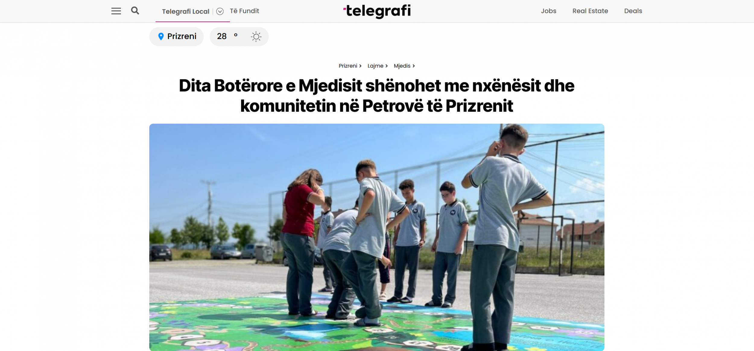 Dita Botërore e Mjedisit shënohet me nxënësit dhe komunitetin në Petrovë të Prizrenit