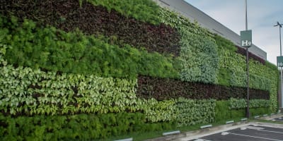 Jardim vertical Ecotelhado Park Shopping Canoas
