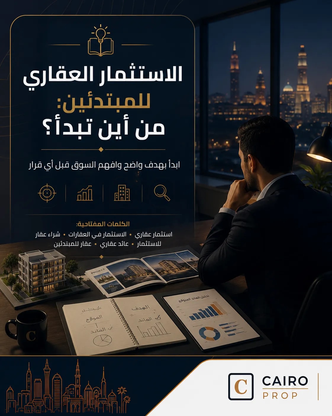 غلاف مقال الاستثمار العقاري للمبتدئين: من أين تبدأ؟