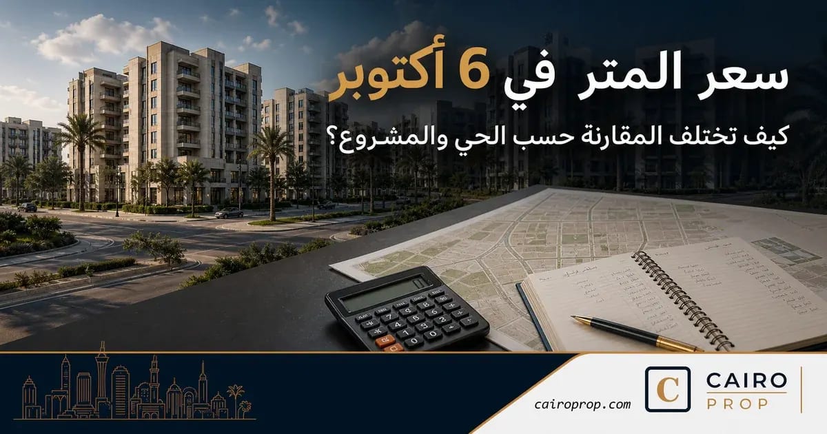 سعر المتر في 6 أكتوبر: كيف تقارن بين الخيارات؟