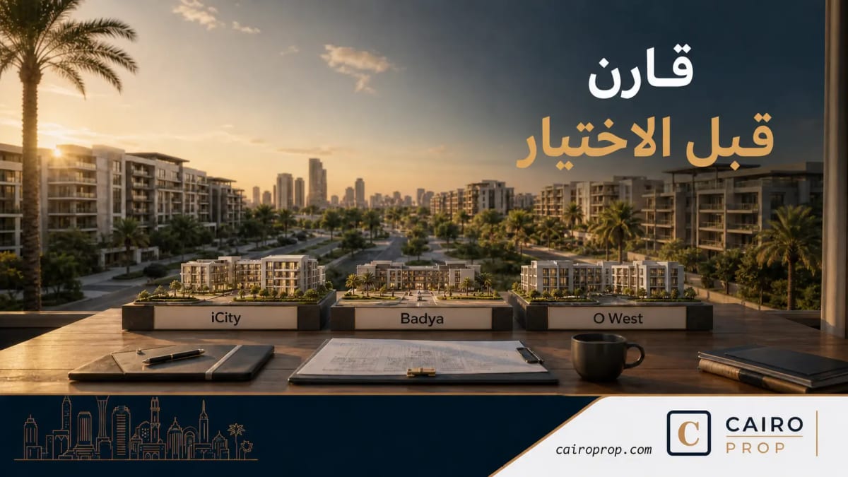 Mountain View iCity ولا Badya ولا O West: مقارنة السكن والاستثمار في 6 أكتوبر Mountain View iCity ولا Badya ولا O West؟