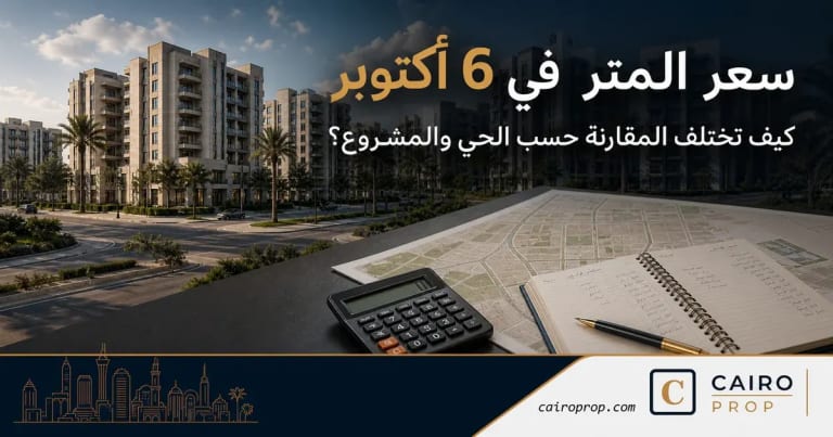 سعر المتر في 6 أكتوبر: كيف تختلف المقارنة حسب الحي والمشروع؟