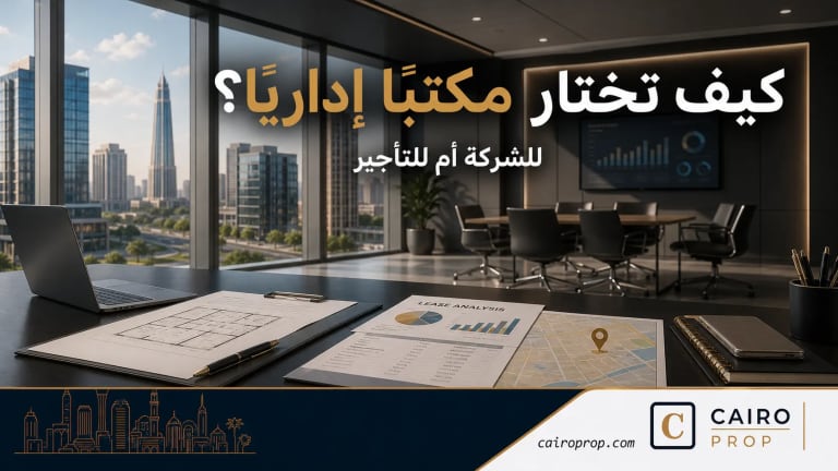 مكتب إداري حديث لاختيار وحدة مناسبة للشركة أو التأجير