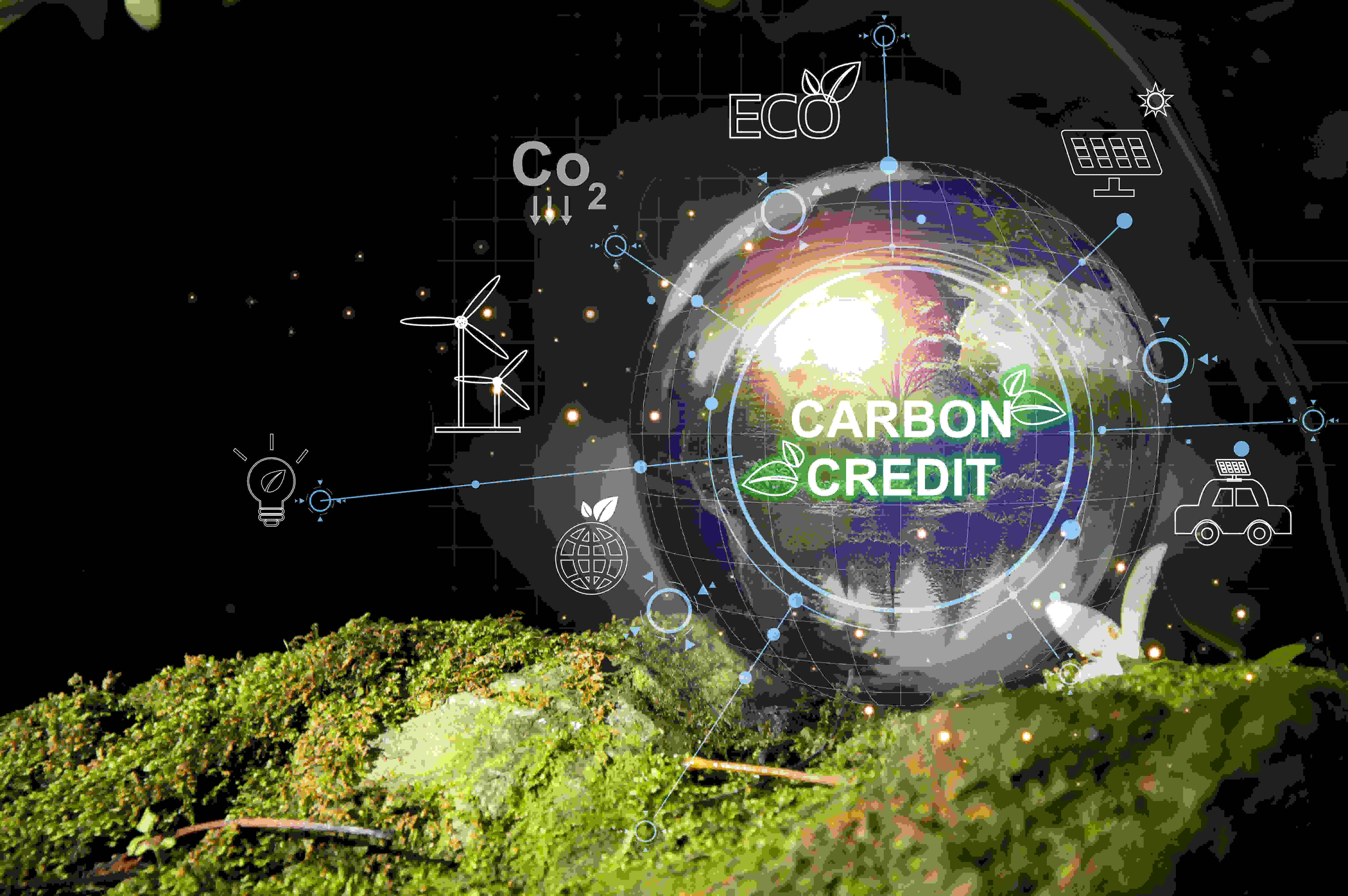 Carbon credits and satellite data measuring the impact from space