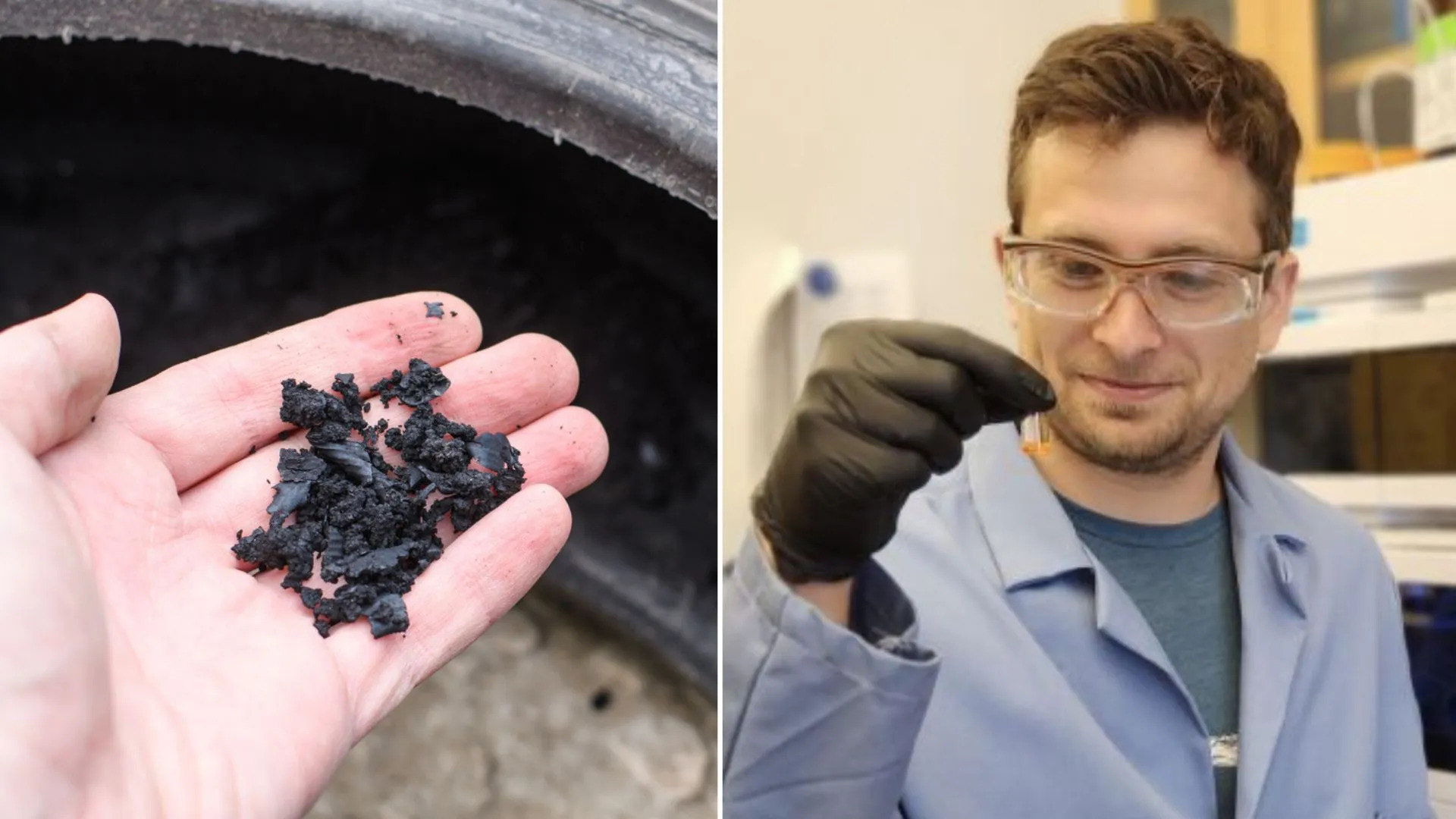 Old tires recycled into valuable materials