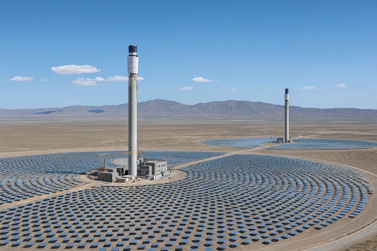 China builds world’s first dual-tower solar plant