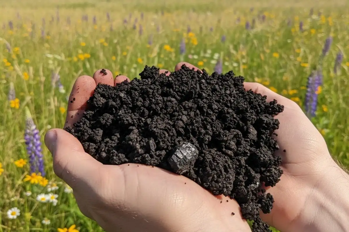 Fast livestock manure to biochar process