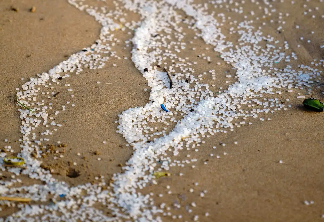 Millions of plastic beads pollute French beaches