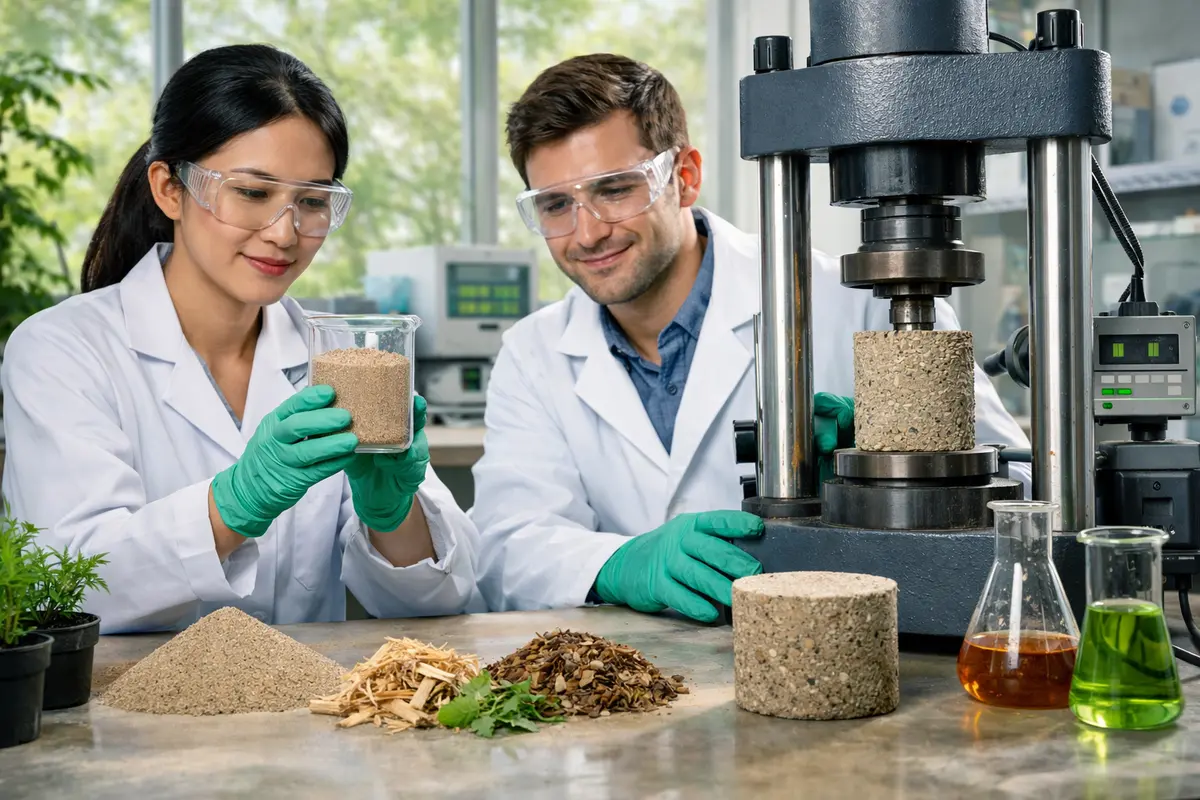 Eco-friendly concrete from desert sand and plants