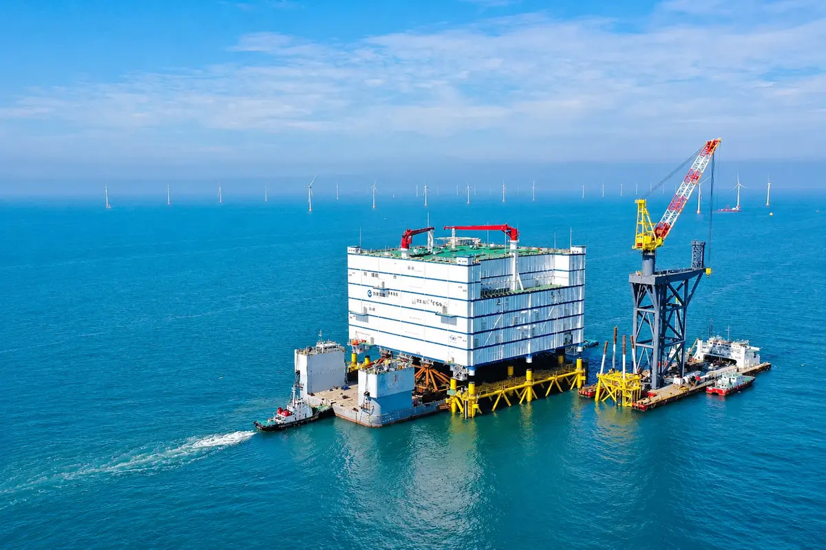 China launches largest offshore wind hub