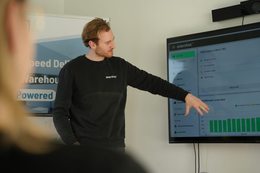 Everstox presenting their solution which helps in scaling e-commerce operations
