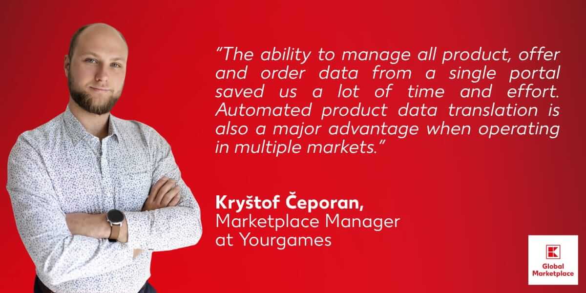 Kryštof Čeporan of Yourgames on managing all marketplace data from one Kaufland seller portal
