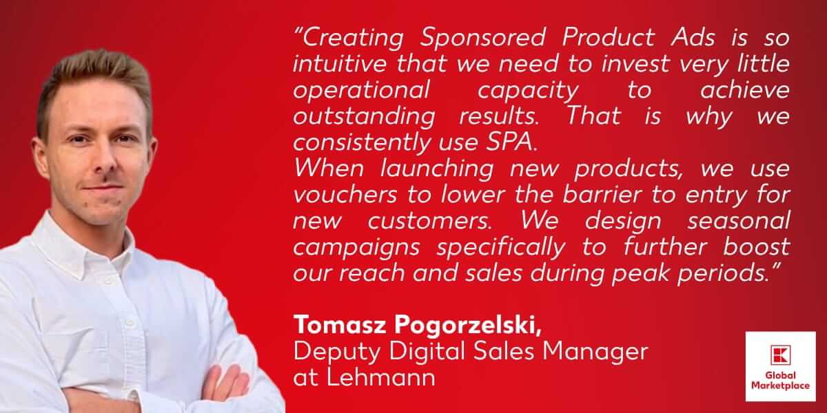 Tomasz Pogorzelski of Lehmann on using Sponsored Product Ads, vouchers and seasonal campaigns on Kaufland