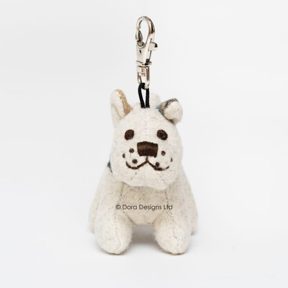 Plaid Westie Dog Key Ring Charm Dora Designs Ltd