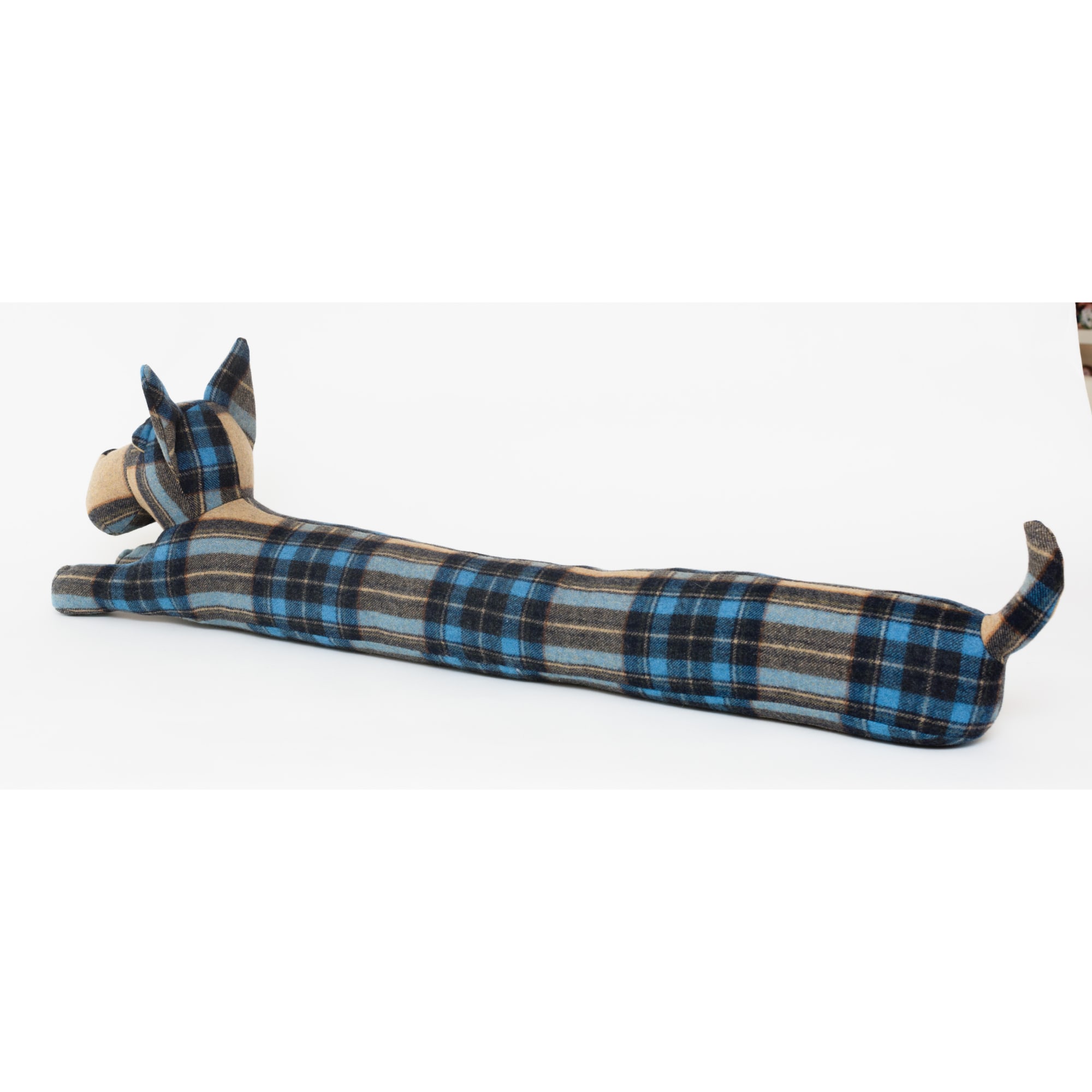 Plaid Scottie Dog Draught Excluder by Dora Designs
