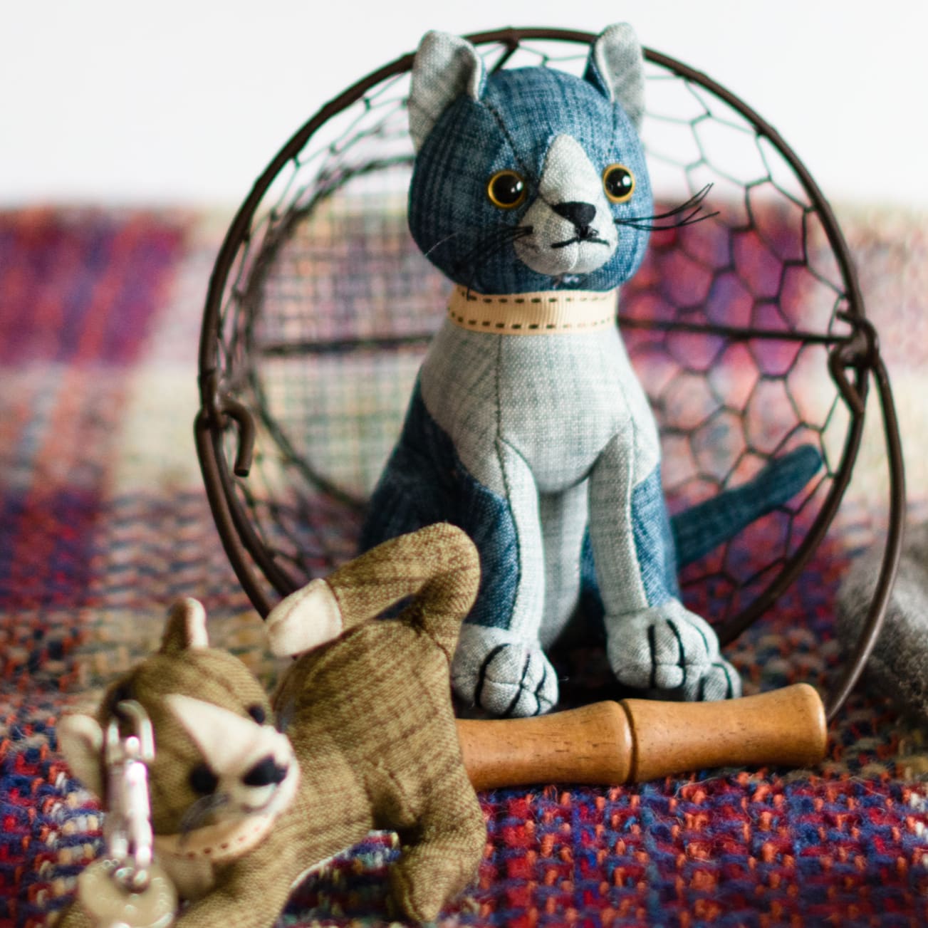 Blue Tabby Cat Junior Paperweight Dora Designs Ltd