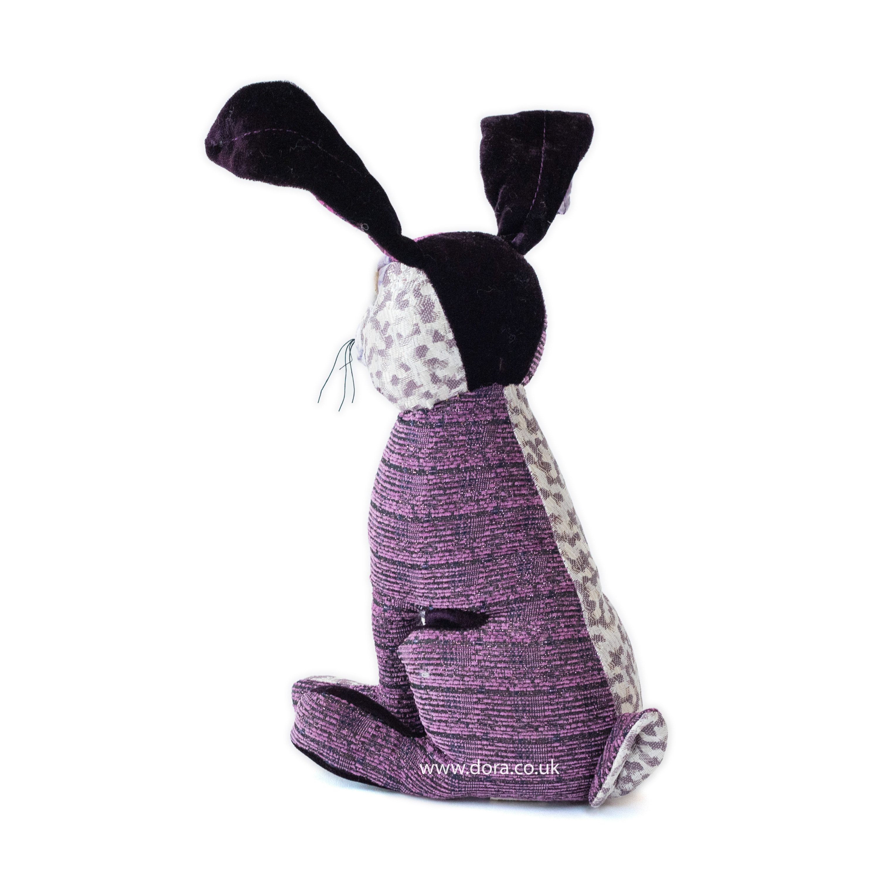 Patchwork Hare Fabric & Material Doorstop Dora Designs Ltd
