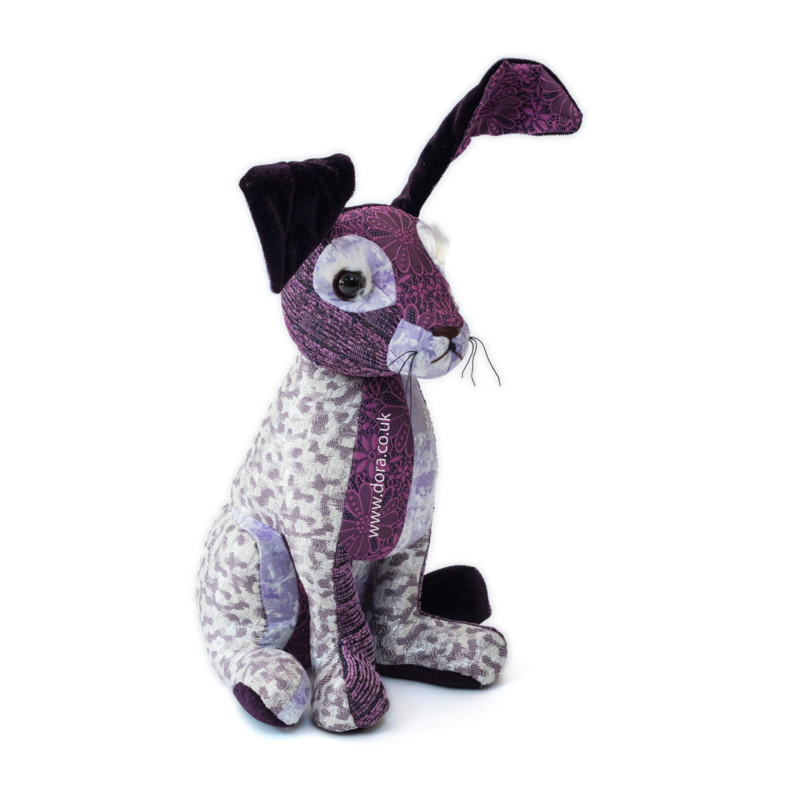 Patchwork Hare Fabric & Material Doorstop Dora Designs Ltd