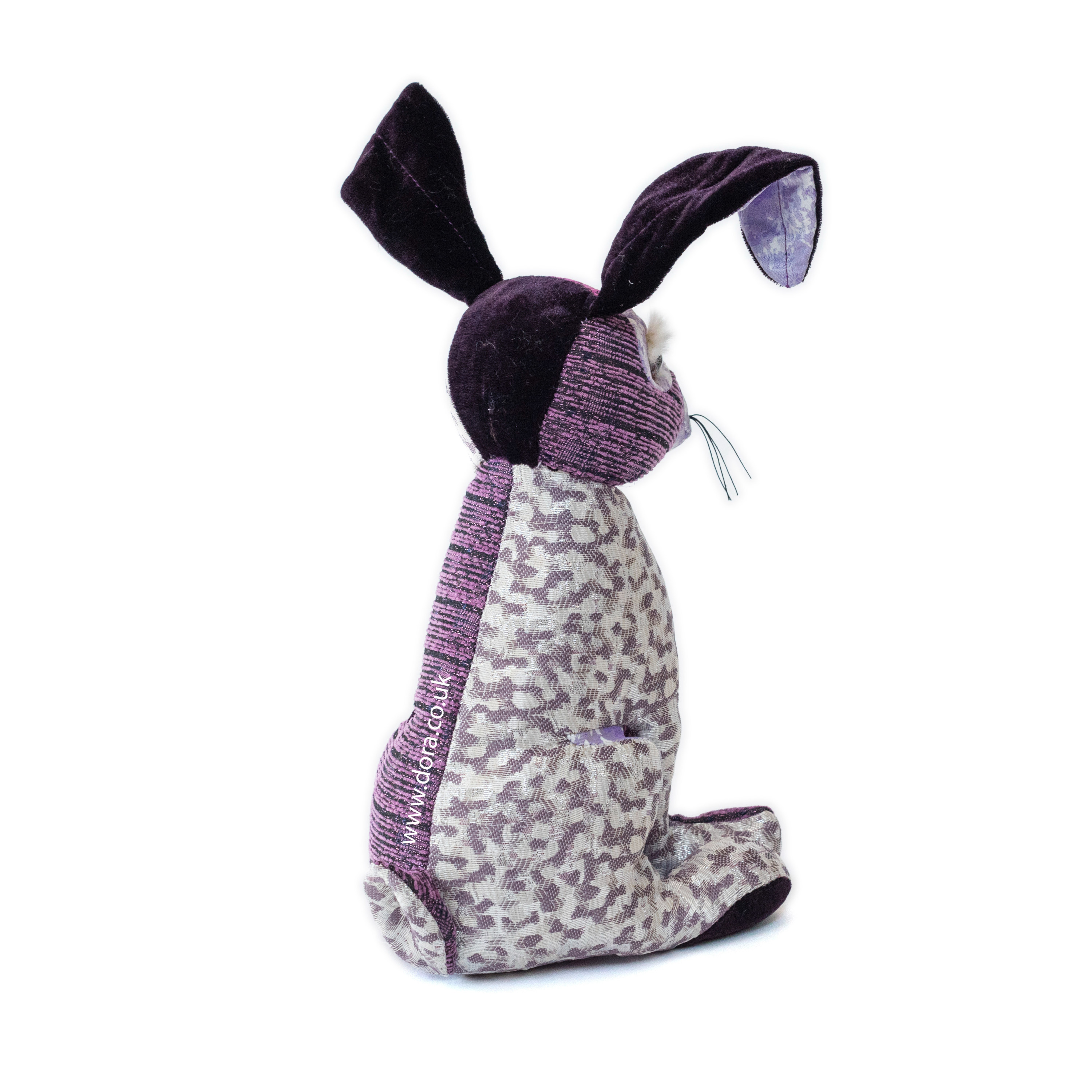 Patchwork Hare Fabric & Material Doorstop Dora Designs Ltd