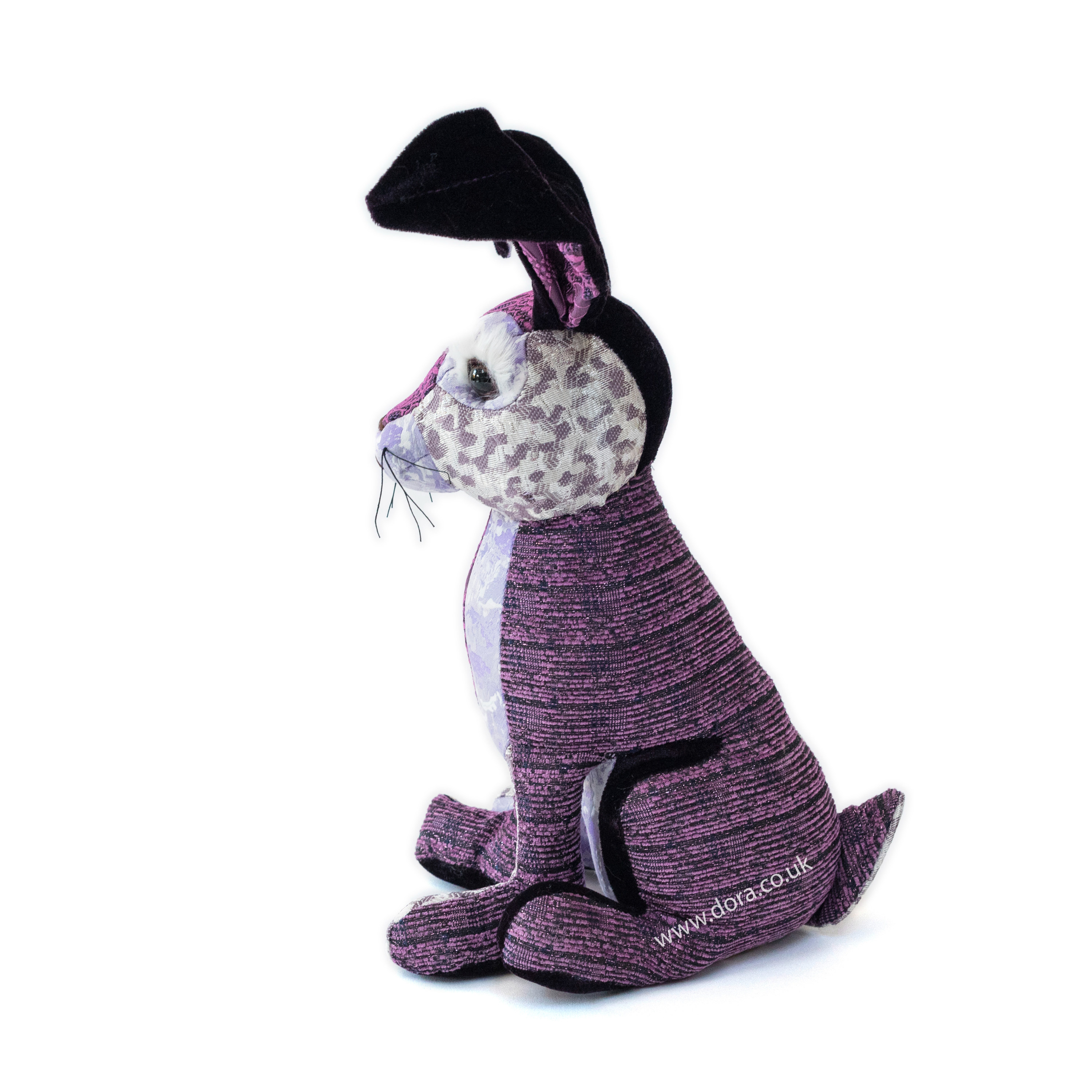 Patchwork Hare Fabric & Material Doorstop Dora Designs Ltd