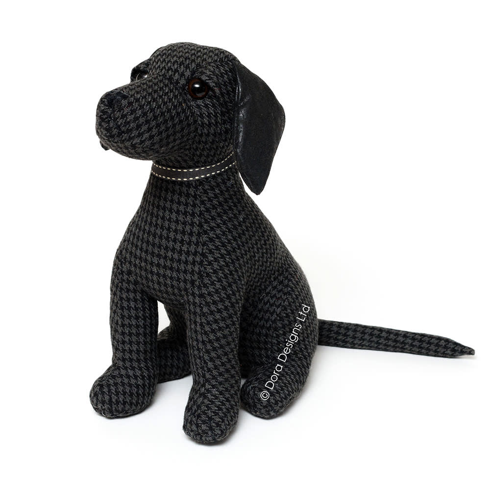 Baylee Black Labrador Dog Fabric Doorstop by Dora Designs
