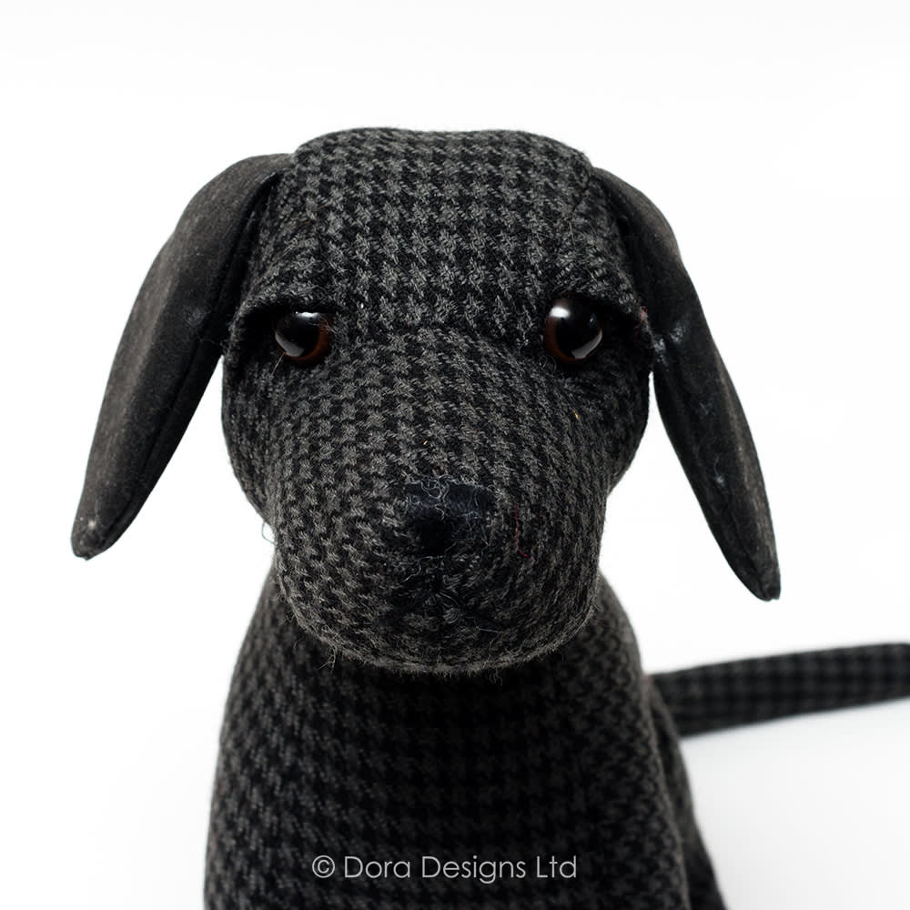 Baylee Black Labrador Dog Fabric Doorstop by Dora Designs