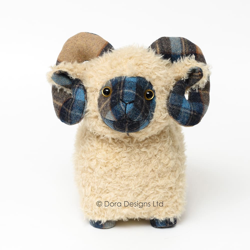 Plaid Mackenzie Sheep Farm Doorstop by Dora Designs
