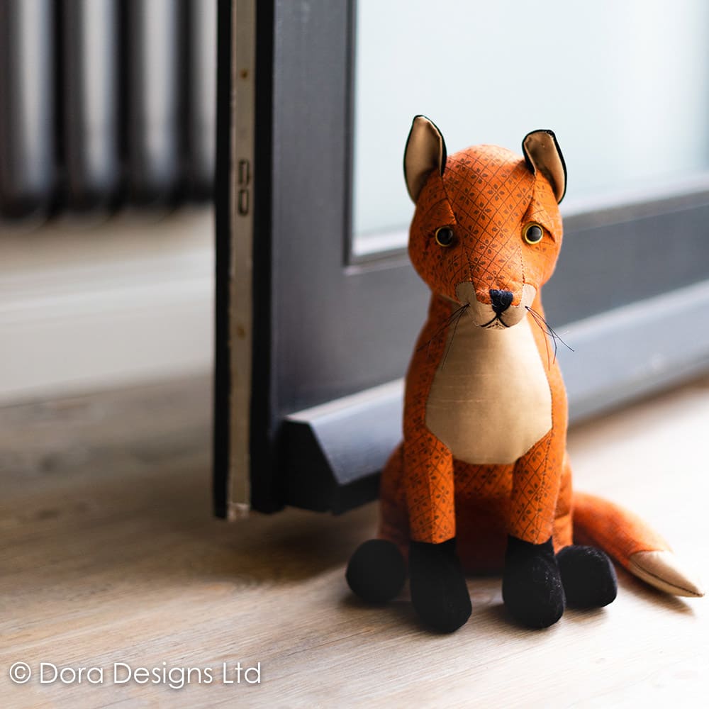 Finlay Fox Weighted Fabric Doorstop by Dora Designs